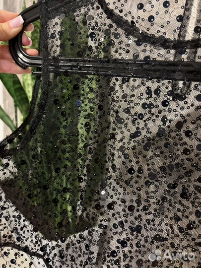 Топ короткий с пайетками