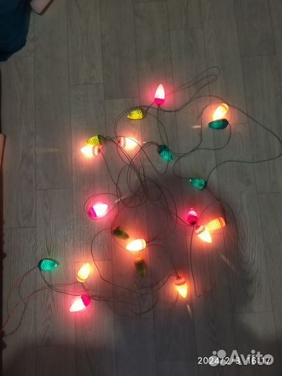 Елочная гирлянда СССР шишки