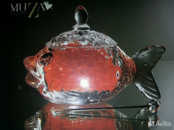 Икорница стеклянная новая