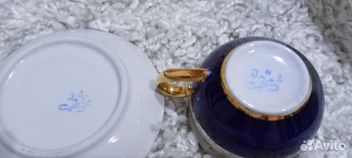 Кофейный кобальтовый сервиз СССР