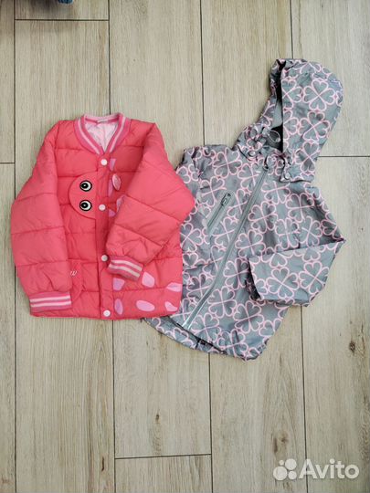 Ветровка+куртка для девочки 80-86