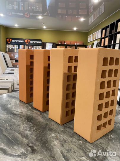 Облицовочный кирпич персик гладкий жкз