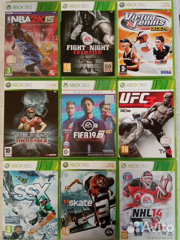 Fifa PES UFC NHL NBA MMA Blitz SSX Skate Tennis