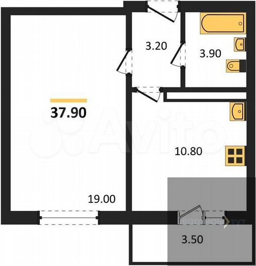 1-к. квартира, 37,9 м², 10/17 эт.