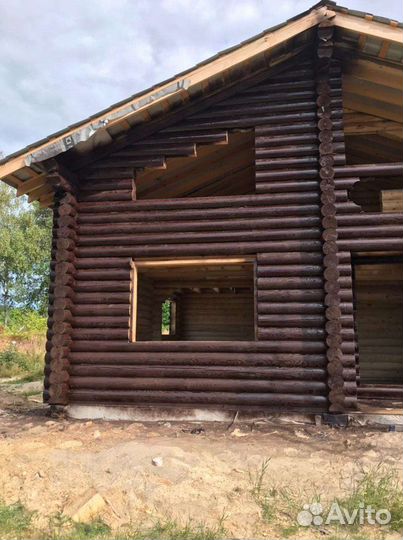 Шлифовка полировка домов сруба