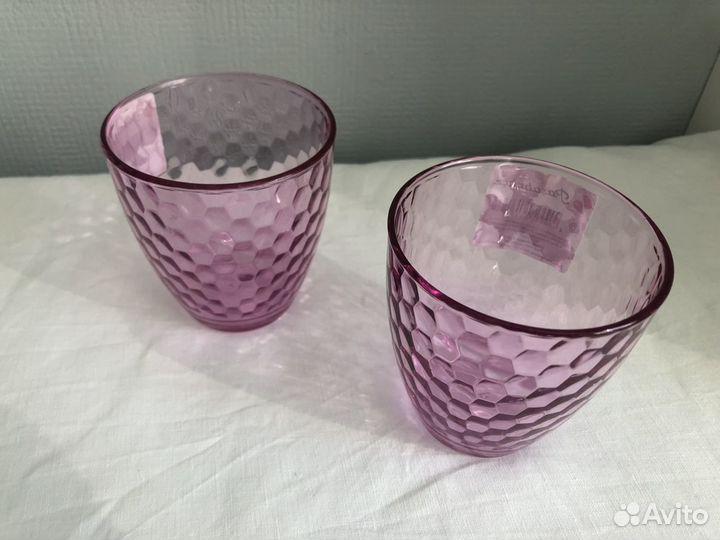 Стаканы бокалы розовые