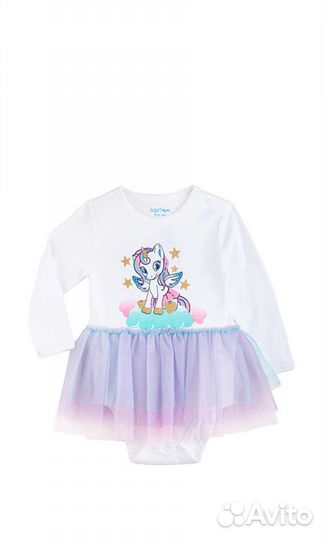 Платье боди для девочки 6-9 месяцев