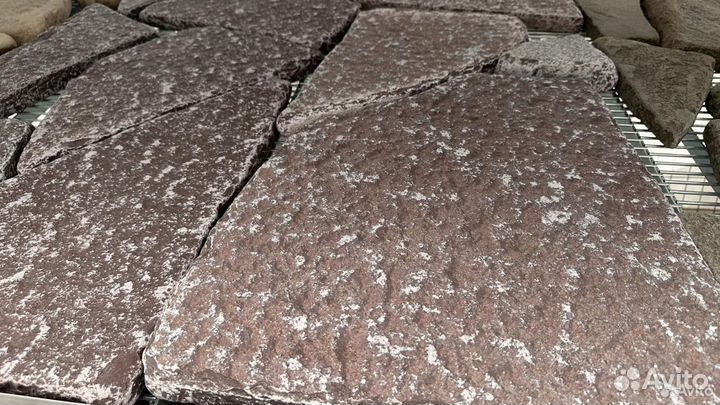 Плитняк Лемезит красный галтованный 30мм