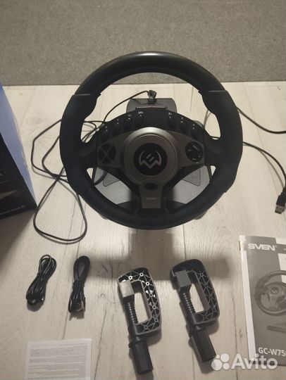 Игровой руль GC W750 Полный комплект. 900 градусов