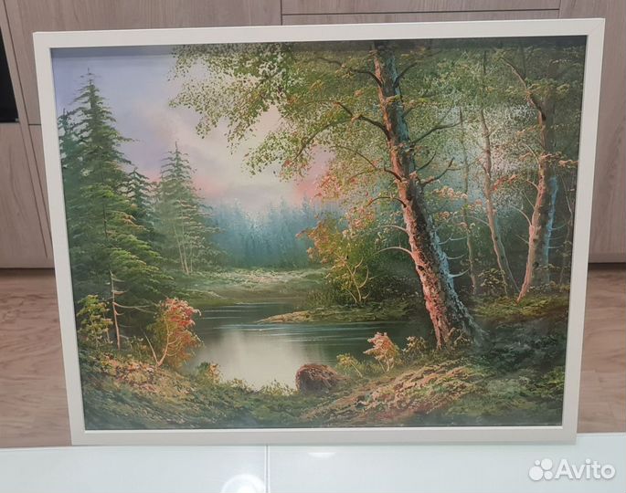 Картина маслом на холсте пейзаж в раме