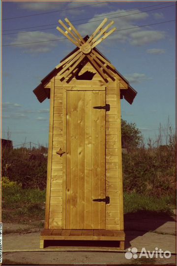 Дачный туалет деревянный с установкой еар 282