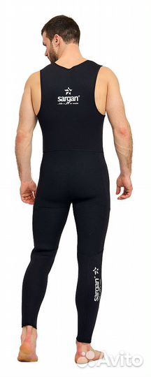 Длинный гидрокостюм без рукавов для холодной погод