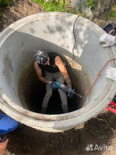 Копка колодцев и септиков Ремонт и чистка колодцев