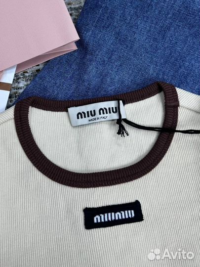 Футболка Miu Miu укороченная