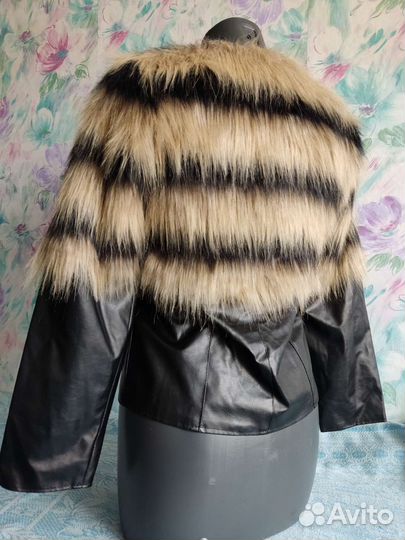 Пиджак кожаный новый