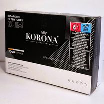 Гильзы для сигарет 6,5 мм Korona, 1000 шт, слим