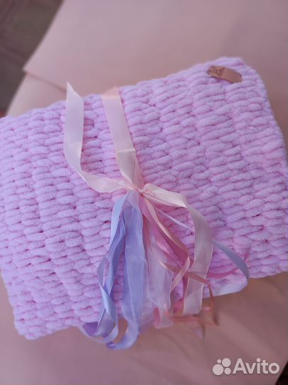 Плед детский плюшевый, на выписку. Размер 1м1м