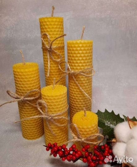 Свеча восковая Мёд в подарок Свечи из вощины