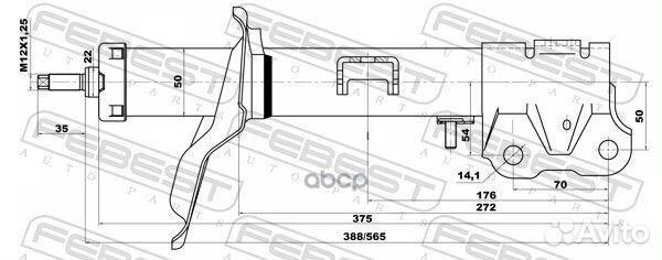 Амортизатор передний левый GAS.twin tube 046609