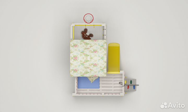 Комплекс для развлечений с горкой Baby 7 розовый