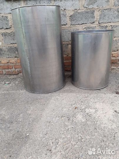 1бочка из стали. высота 1метр диаметр 60 см