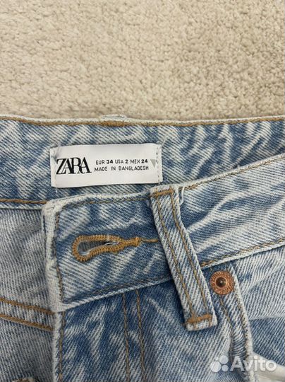 Джинсы zara 34 широкие