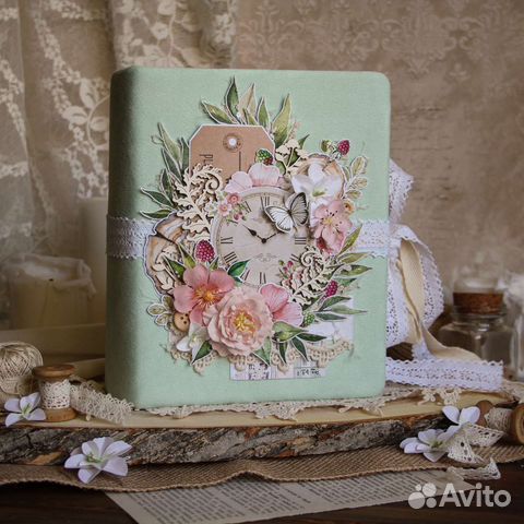 Лесной фотоальбом ручной работы винтаж