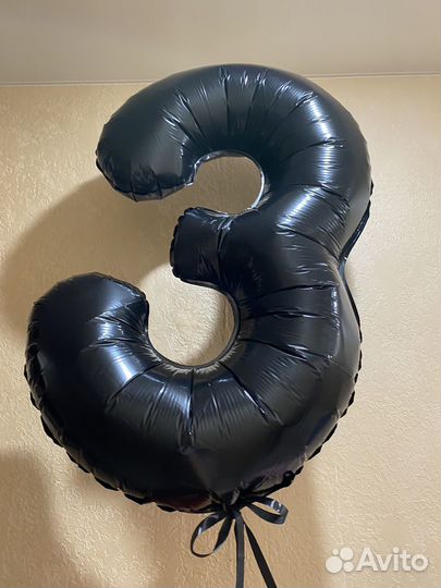 Гелиевый шар цифра 3
