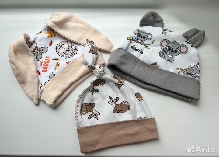 Детские шапочки для новорожденных