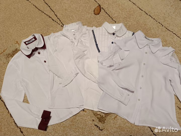 Блузки для школы для девочки 122 размер