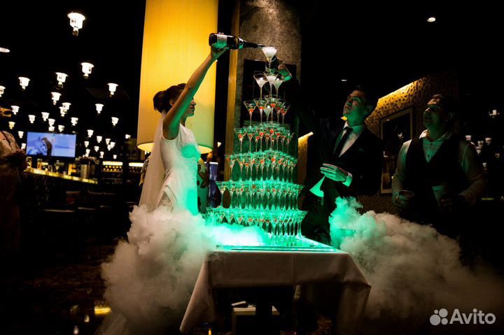 V.I.P. Пирамида шампанского,пирамида из бокалов