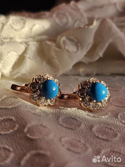 Золотые серьги Малинки 585