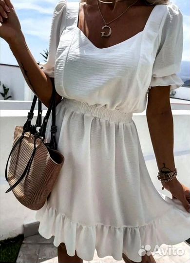 Платье белое летнее