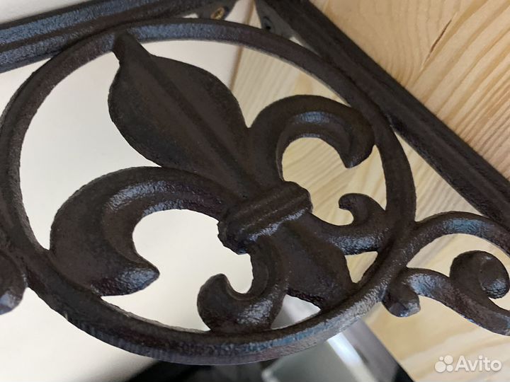 Держатель для полок Чугунный Лилия 17х24 см