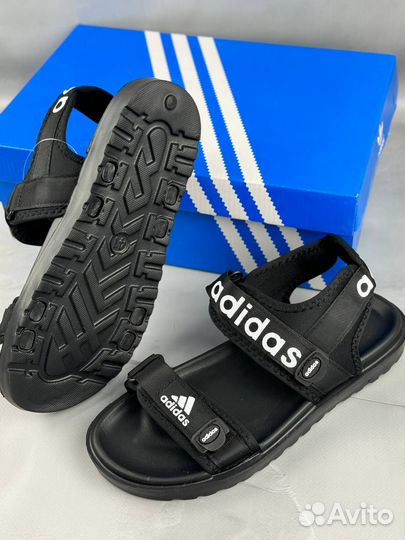 Мужские сандалии Adidas летние чёрные