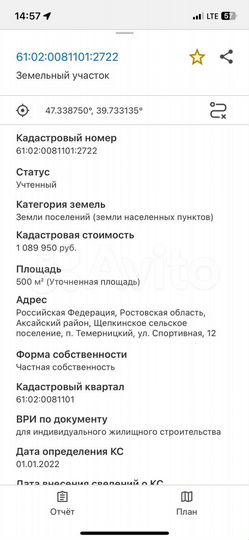 Участок 5 сот. (ИЖС)