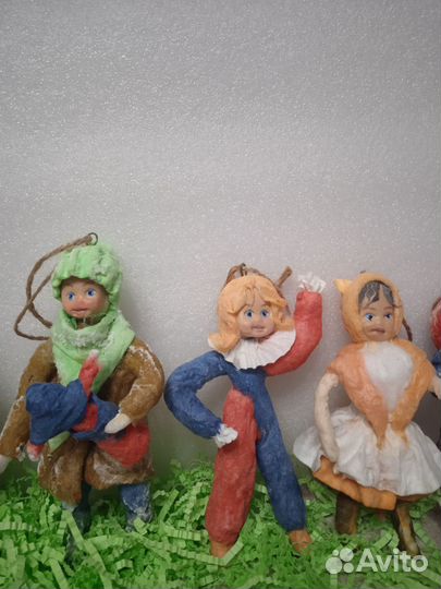 Ватные елочные игрушки