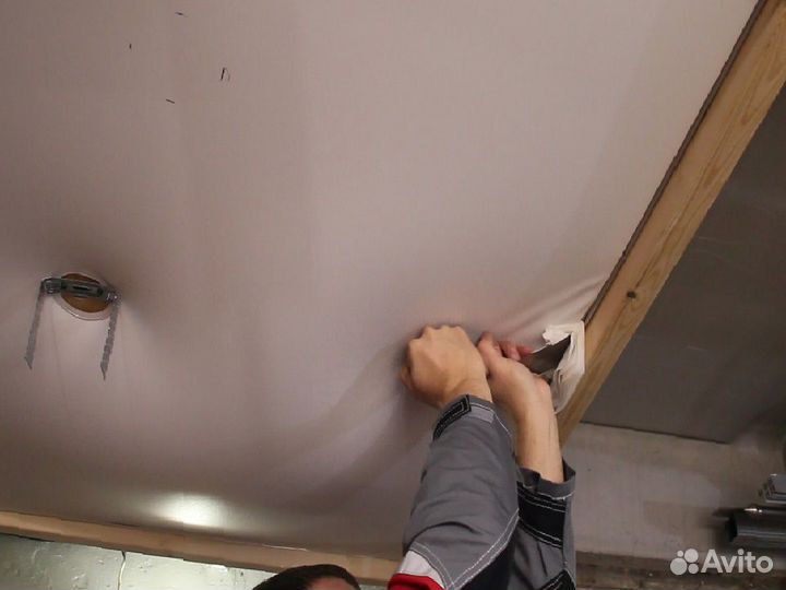 Ремонт Натяжных Потолков Слив воды Порезы Демонтаж