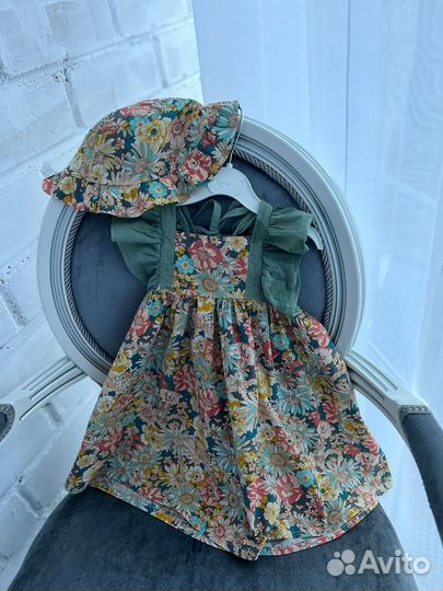 Детское платье с панамой