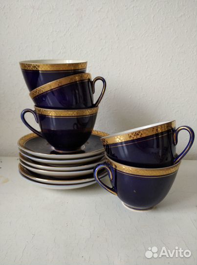Чайная пара лфз cobalt СССР