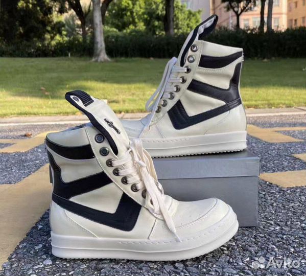 Rick Owens Chrome Hearts Geobasket sneakers