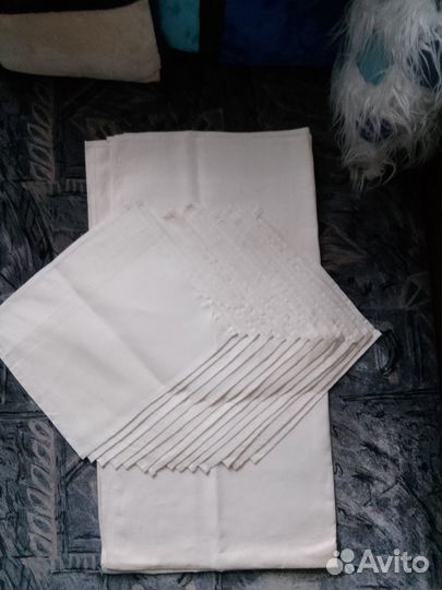 Скатерти, салфетки лен СССР