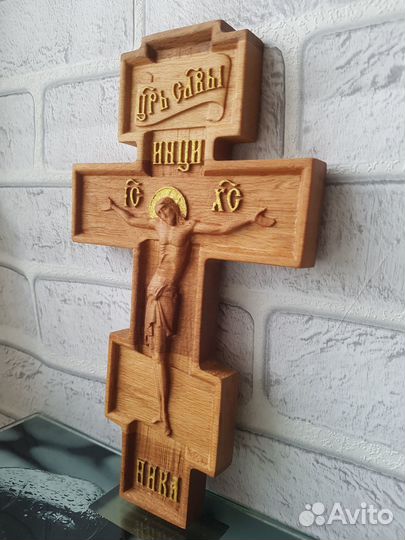 Крест резной из дерева
