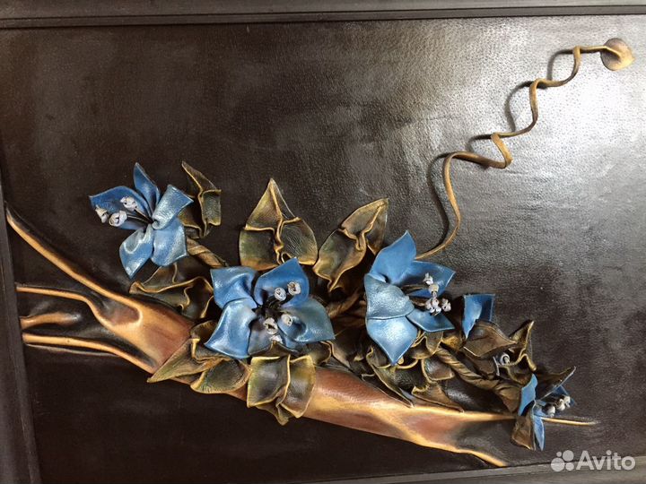 Картина из натуральной кожи