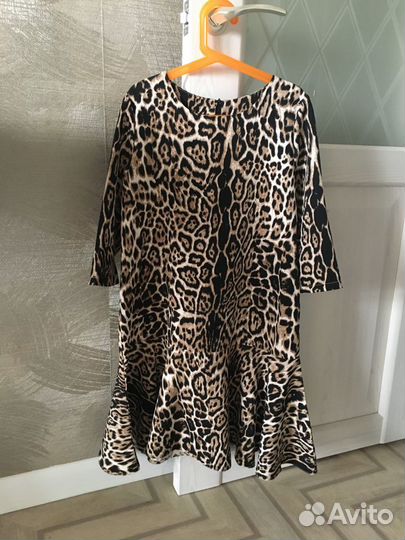Платье леопард на 8-9 лет