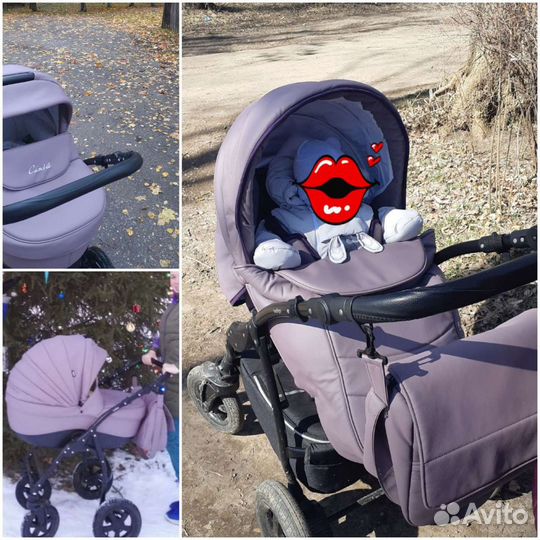 Детские коляски 2 в 1 эко кожа