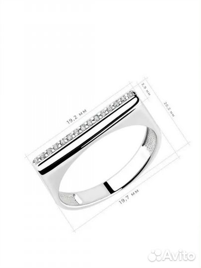 Серебряное кольцо 925 печатка