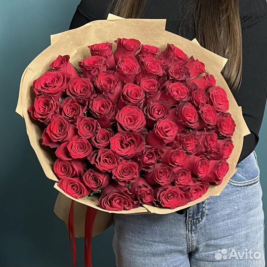 Букет роз 25 роз 51 роза 101 роза цветы