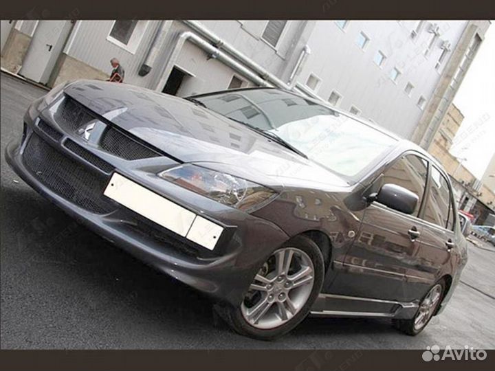 Передний бампер mitsubishi lancer 9 IX В стиль EVO