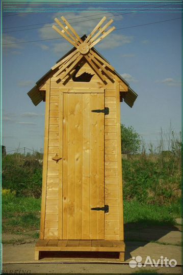 Дачный туалет с лебедем ROX